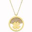 Gargantilla oro 18k trebol con circonitas brillantes
